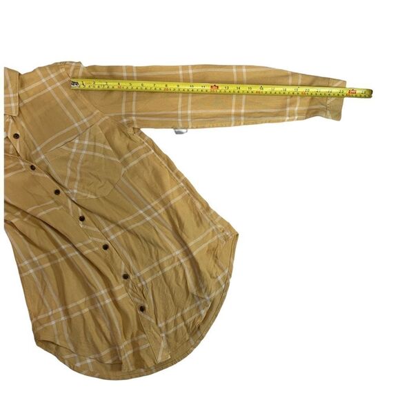 Pink Rose Yellow Plaid Button Down - Picture 6 of 8